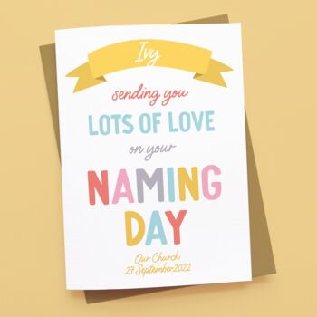 Personalised Naming Day Card, 4 of 9