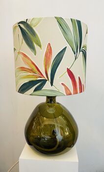 Orange 29cm Recycled Handmade Glass Table Lamp, 8 of 8