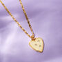 Gold Filled Starry Heart Valentines Necklace, thumbnail 3 of 6