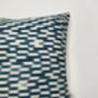 Square Ikat Silk Cushion Vibrant Blue Tile, thumbnail 4 of 8