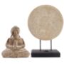 Artisan Carved Wooden Buddha Statue Set, thumbnail 5 of 6