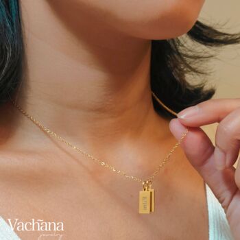 Personalized Tag Pendant Necklace, 3 of 6