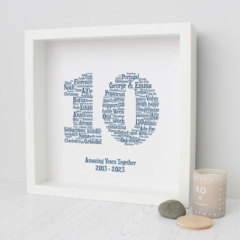 Personalised 10th Anniversary Gift For Wife Or Husband, 9 of 9