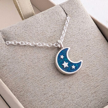 Memorial Ashes Moon And Stars Charm, 3 of 8