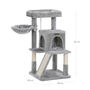 96cm Cat Tree Tower Light Grey With Side Slope, thumbnail 8 of 8