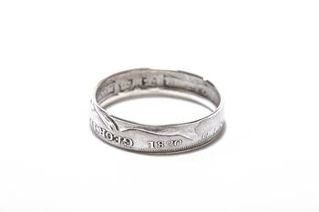 1800's British Sixpence Sterling Silver Coin Ring, 8 of 12