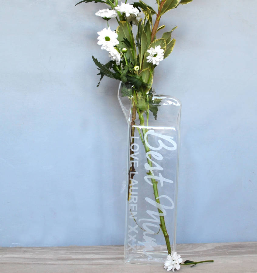 personalised glass vase by solesmith | notonthehighstreet.com