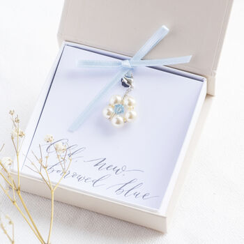 Something Blue Pearl Flower Charm, 2 of 6