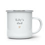 Daddy Enamel Mug From Baby With Name, thumbnail 5 of 5