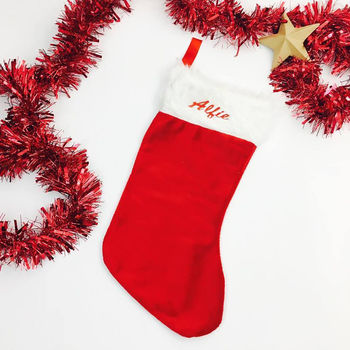 Traditional Plush Personalised Christmas Stocking By Rocket & Rose ...