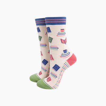 Coffee And Books Bamboo Socks Gift Set For Women, 3 of 4
