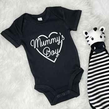 Mummy's Boy Mother's Day Babygrow With Heart, 2 of 8