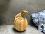 Hand Carved Wooden Gecko On Egg Ornament Figurine Gift, thumbnail 1 of 12