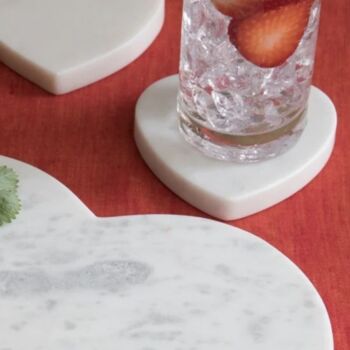 Set Of Four Heart Marble Coasters, 4 of 4