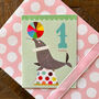 Mini Seal 1st Birthday Card, thumbnail 1 of 4