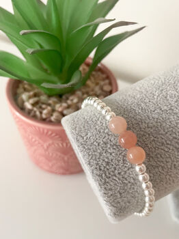 Handmade Silver Sunstone Bracelet, 5 of 7