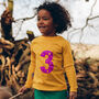 Personalised Age/Number Kids T Shirt, thumbnail 1 of 8