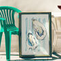 Summer Oysters Illustrated Art Print, thumbnail 1 of 4