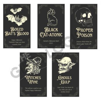 Personalised Witches Wine Label, 3 of 3