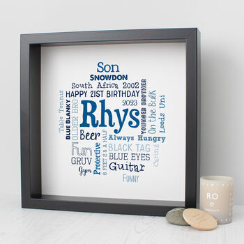 Personalised 21st Birthday Word Art Gift For Him, 4 of 5
