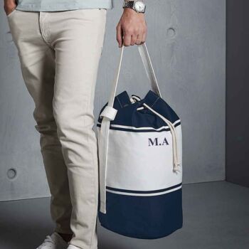 Personalised Nautical Canvas Duffle Bag, 4 of 6