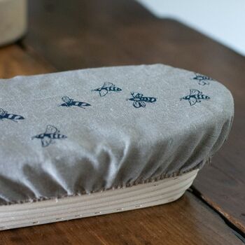 Bee Oval Linen Banneton/Bowl Cover, 5 of 5
