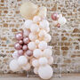 Pampas, White, Peach And Rose Gold Balloon Arch Kit, thumbnail 1 of 3