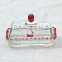 Hand Painted Glass Butter Dish – Cherry Or Lemon Design, thumbnail 7 of 10