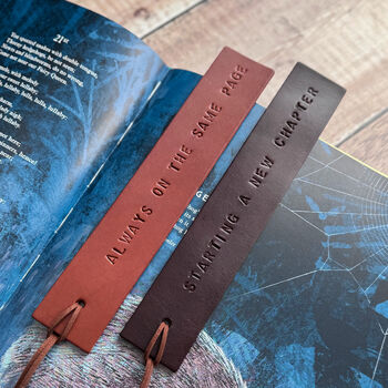 Custom Italian Leather Bookmark, 2 of 12