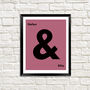 Personalised Ampersand Name Print, thumbnail 3 of 4