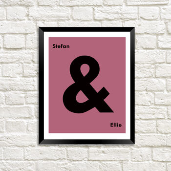 Personalised Ampersand Name Print, 3 of 4