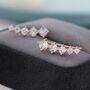 Cz Crystal Crawler Earrings In Sterling Silver, thumbnail 7 of 12