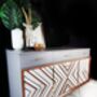 1950's Sideboard With 3D Geometric Chevron Design, thumbnail 2 of 8