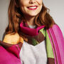Pure Wool Vibrant Abstract Stripe Scarf, thumbnail 1 of 6