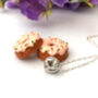 Thank You Teacher Sterling Silver Mini Doughnut Necklace, thumbnail 3 of 12