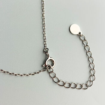 Sterling Silver Teardrop Pendant Necklace, 3 of 4