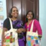 Upcycled Sari Patchwork Tote, Reusable Bag Handmade In India, thumbnail 3 of 7