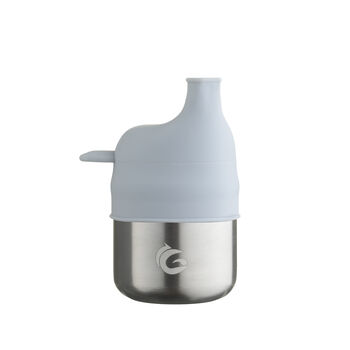 150ml Blue Stainless Steel Baby Adaptive Bottle, 4 of 11