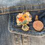 Get Well Soon Gift Enamel Pin Card – Everlasting Flower Bouquet Pin With Poem – Thinking Of You / Speedy Recovery Gift, thumbnail 2 of 12