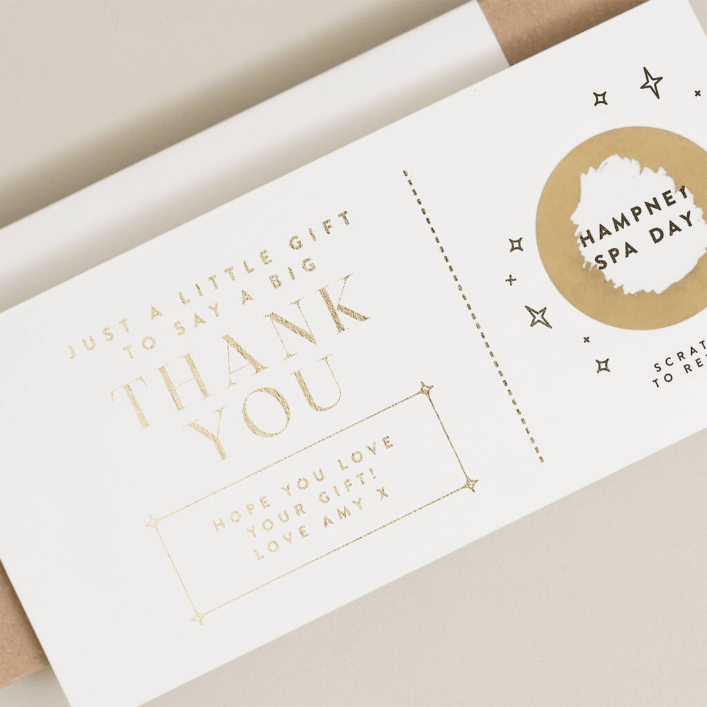 Thank You Card Gift Voucher By Twist Stationery