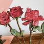 Bouquet Of Red Wooden Roses, thumbnail 3 of 3