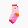 Embroidered Sun Spotted Combed Cotton Socks In Pink, thumbnail 3 of 4