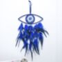 Blue Eye Dream Catcher With Black Feather, thumbnail 4 of 6