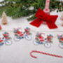 Vintage Christmas Bunting With 15 Santa On A Bike Flag Design, thumbnail 3 of 6