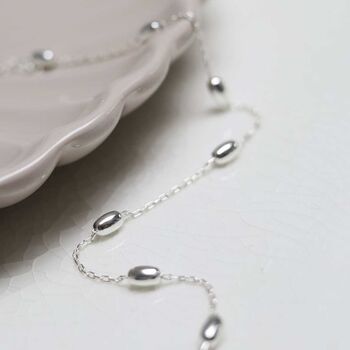 Sterling Silver Dew Drop Anklet, 7 of 10