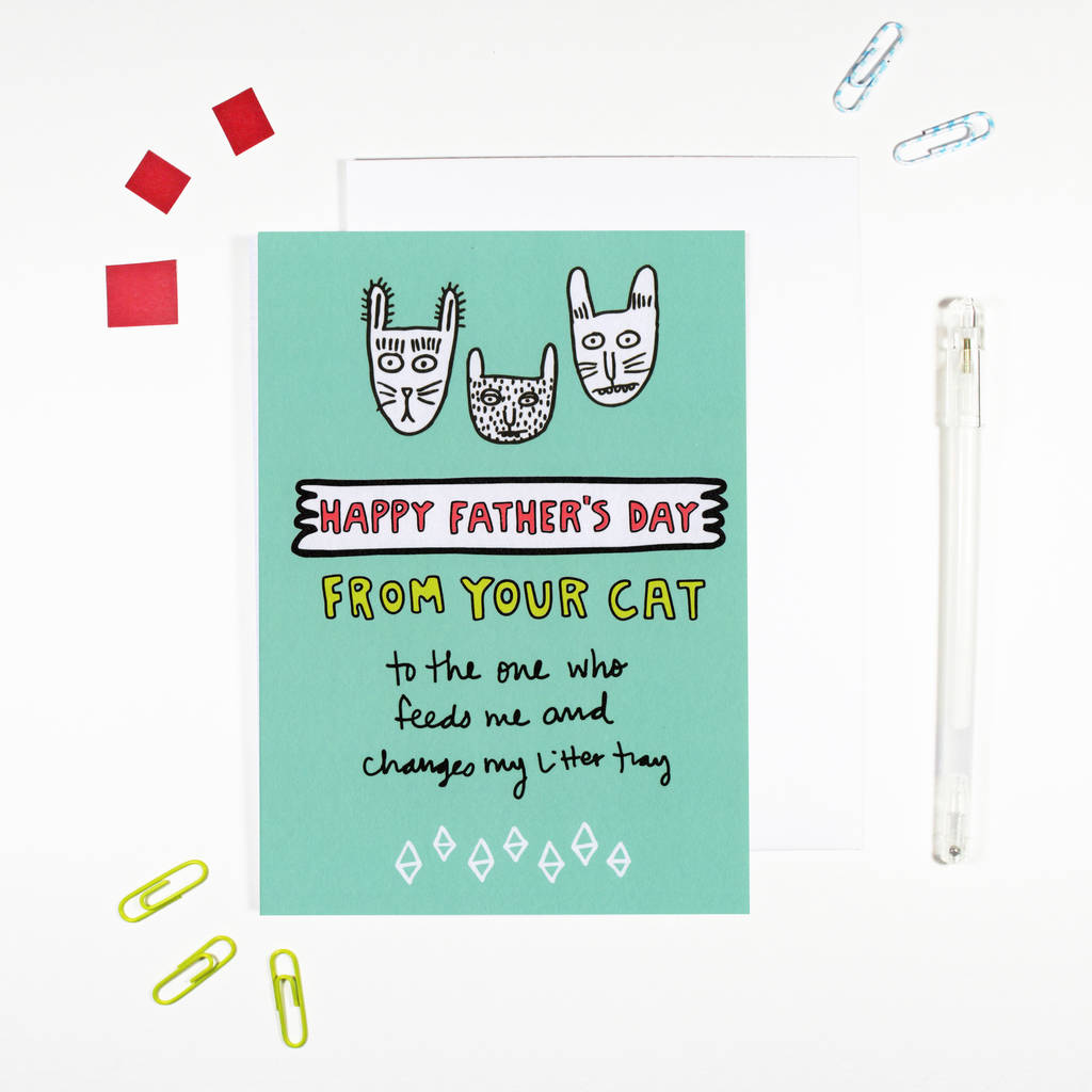 Happy Father's Day From Your Cat Card