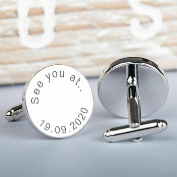 Personalised Wedding Cufflinks With Sayings, 3 of 10