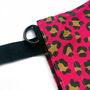 Hot Pink Leopard Print Cotton Apron With Pocket, thumbnail 7 of 12