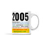 Personalised 20th Birthday Gift Mug Of Music 2005, thumbnail 2 of 6