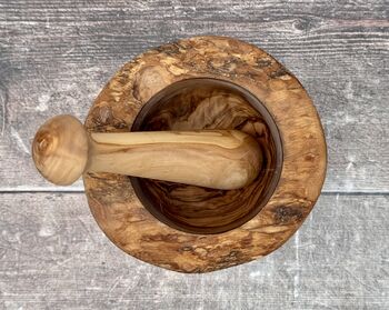 Olive Wood Pestle And Mortar, 3 of 4